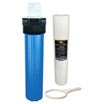 20" Big Blue Sediment Filter System with 1 Micron Filter