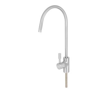 FilterLogic Swan Neck Lever Quarter Turn Tap-Satin Nickel