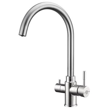 FilterLogic Tazmin 3 Way Tap - Brushed Steel